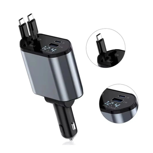 4-In-1 Retractable Car Charger